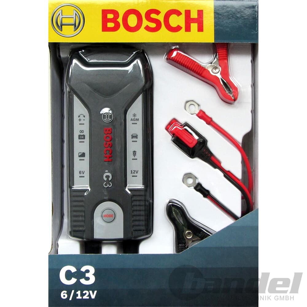 Günstig Bosch Autobatterie-Ladegerät C3, 018999903M, 6 V / 12 V, 0,8 Bis  3,8 A – 70 % Rabatt auf Sonderangebote – Infactory shop –