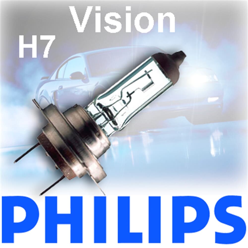 original Philips H7 Vision +30% mehr Licht 12 V / 55 W Glühlampe