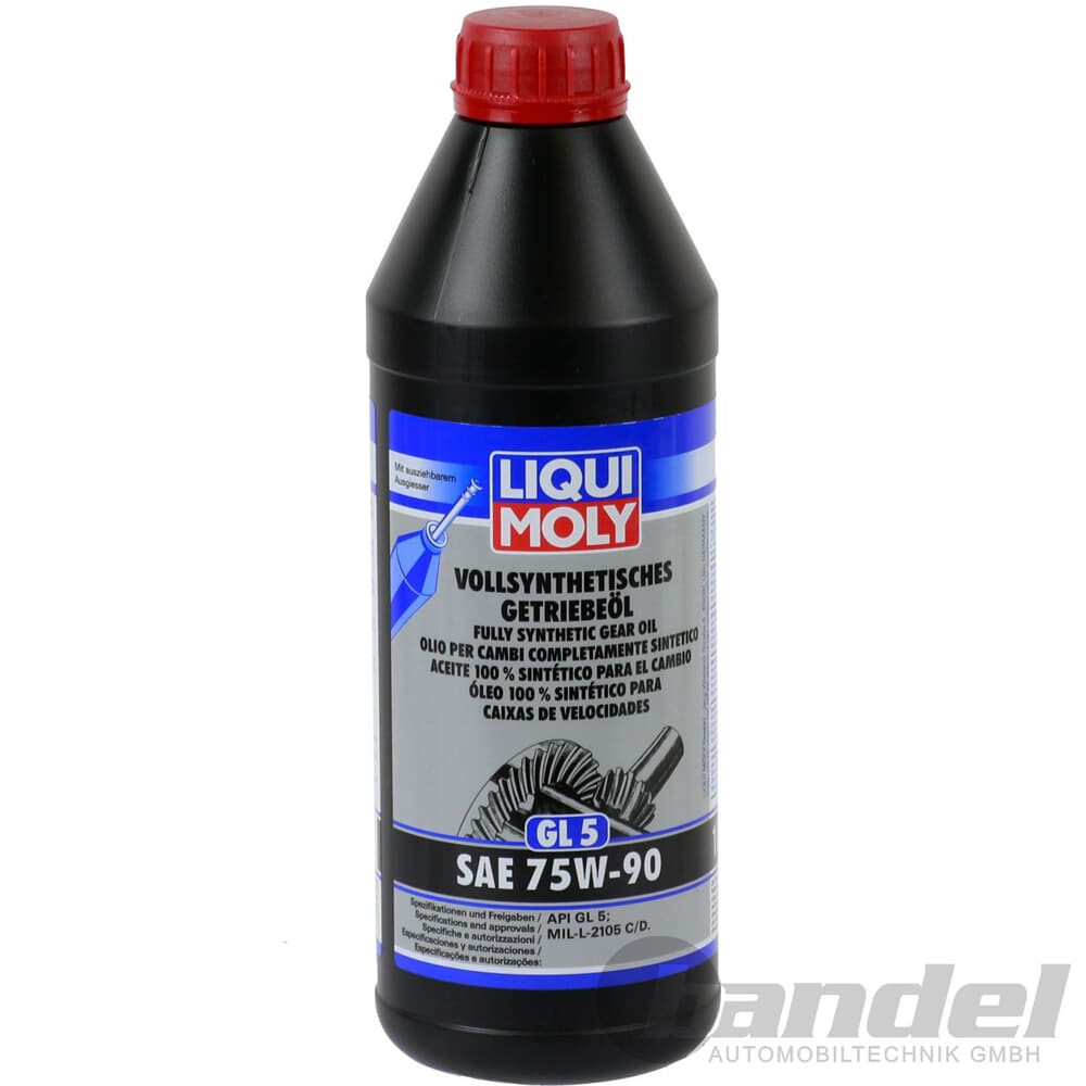 LIQUI MOLY Vollsynthetisches Getriebeöl (GL5) SAE 75W-90 | 1 L | Getriebeöl  | Hydrauliköl | Art.-Nr.: 1414
