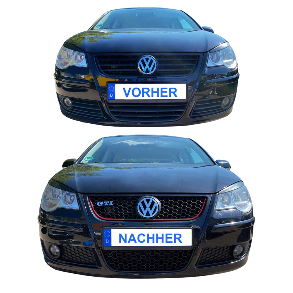 Gitter Grill Blende Lüftungsgitter Stoßstange VW Polo 9N3 Facelift 05-09 Links 