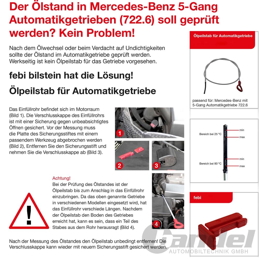 Automatikgetriebe Ölmessstab Peilstab Für Mercedes W163 W203 W208 W210 DE ZT DE 