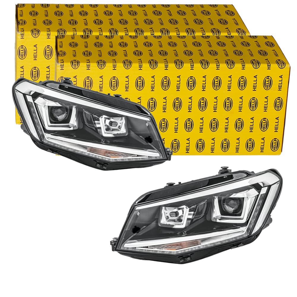 2x HELLA BI-XENON DE LED SCHEINWERFER SATZ passend für VW CADDY