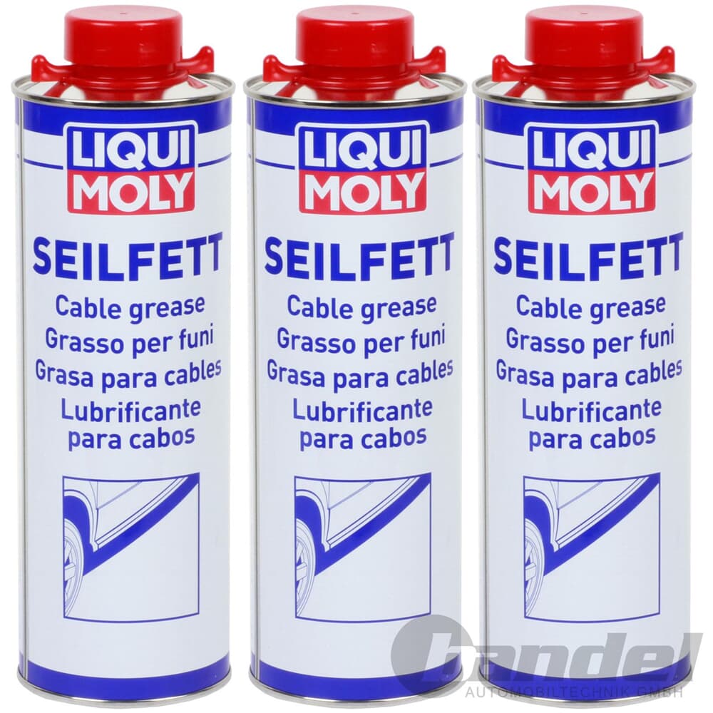 3x LIQUI MOLY Seilfett Spray, 500mL
