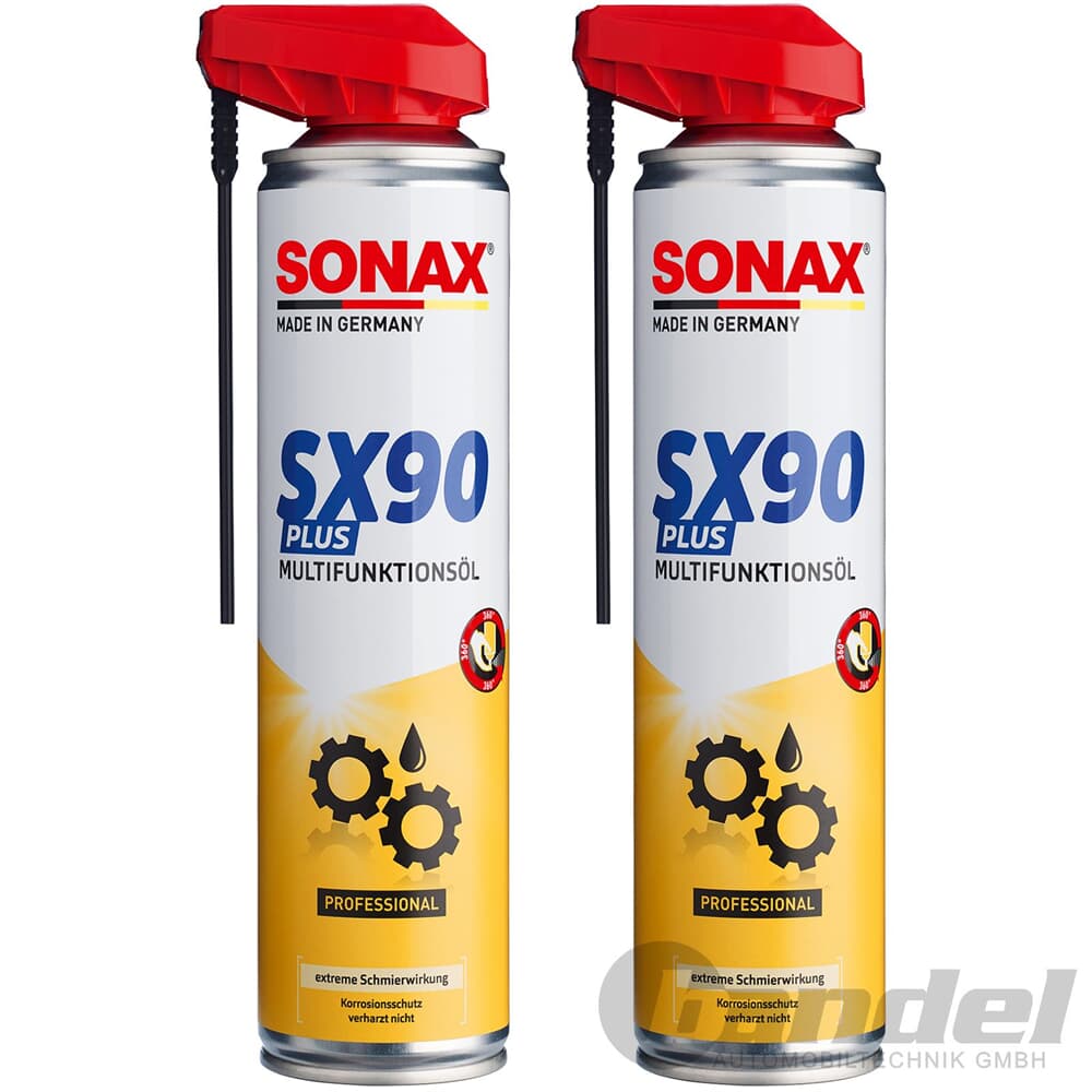 2x 400ml SONAX SX90 PLUS MIT EASYSPRAY SCHMIERMITTEL KONTAKTSPRAY ROSTLÖSER