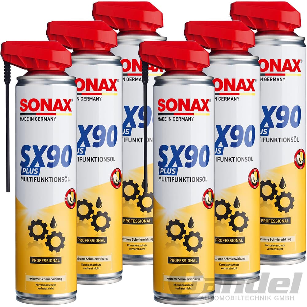 6x 400ml SONAX SX90 PLUS MIT EASYSPRAY SCHMIERMITTEL KONTAKTSPRAY