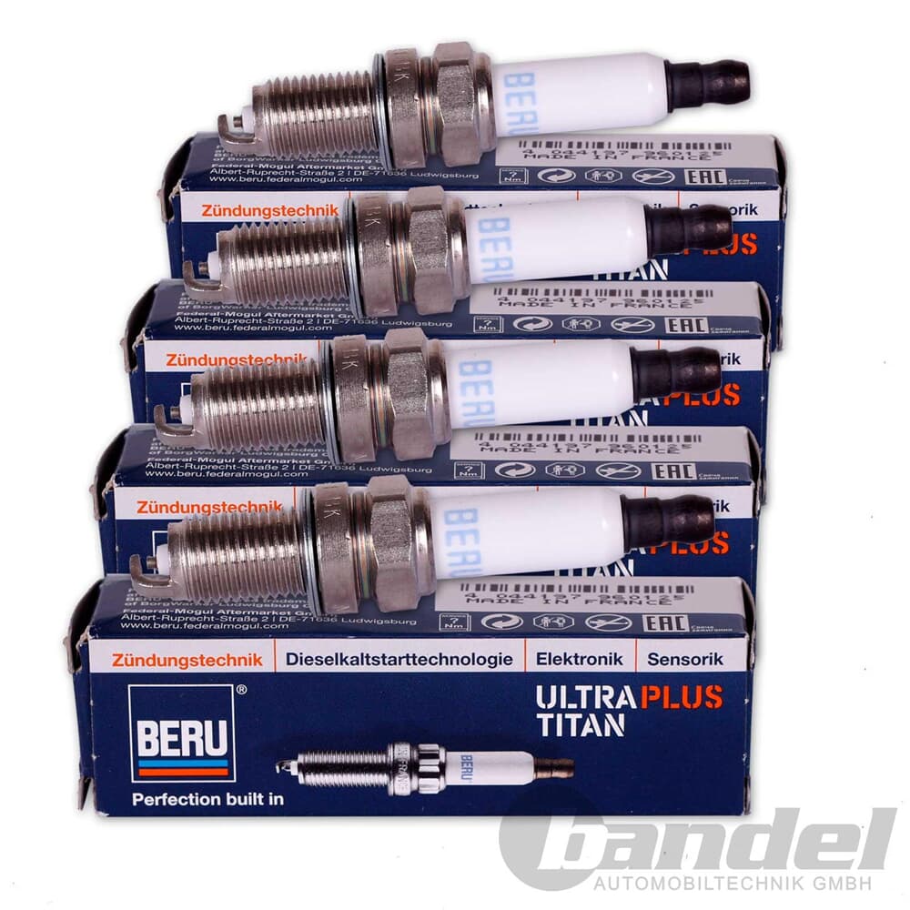 4-Zylinder 4x BERU Zündkerze Zuendkerze ULTRA TITAN UPT8 Set