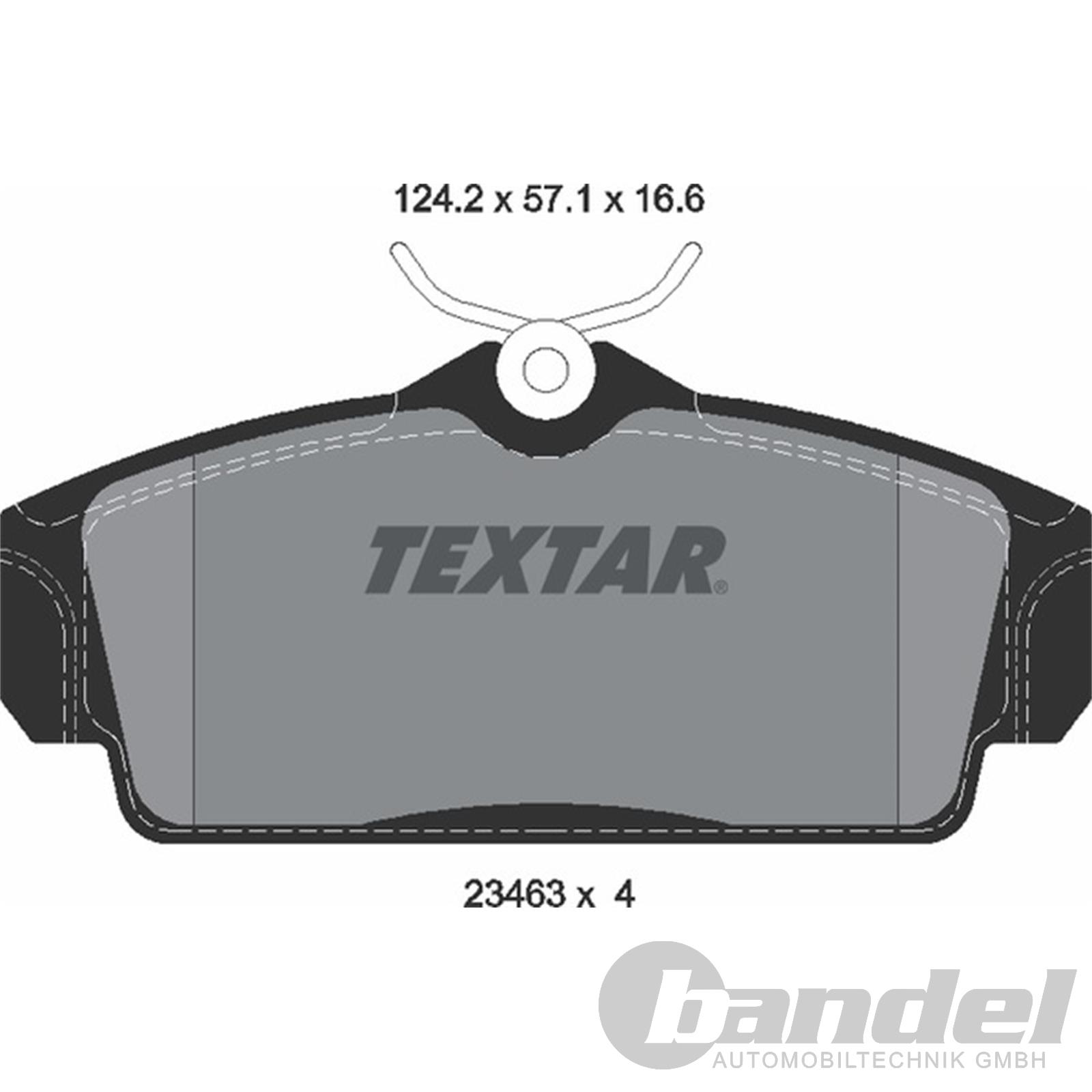 passend für Nissan TEXTAR Bremsscheiben Beläge Almera N15 234mm HA